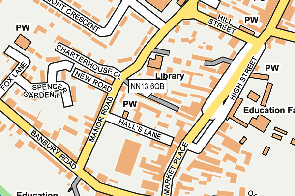 NN13 6QB map - OS OpenMap – Local (Ordnance Survey)
