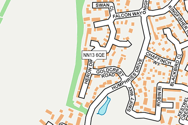NN13 6QE map - OS OpenMap – Local (Ordnance Survey)