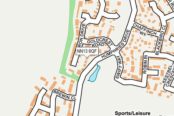 NN13 6QF map - OS OpenMap – Local (Ordnance Survey)