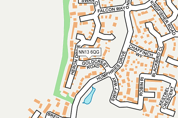 NN13 6QG map - OS OpenMap – Local (Ordnance Survey)