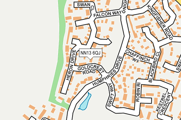 NN13 6QJ map - OS OpenMap – Local (Ordnance Survey)