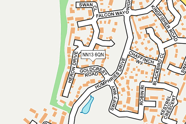 NN13 6QN map - OS OpenMap – Local (Ordnance Survey)