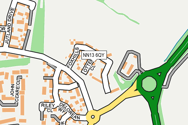 NN13 6QY map - OS OpenMap – Local (Ordnance Survey)