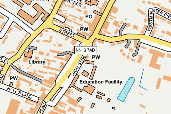 NN13 7AD map - OS OpenMap – Local (Ordnance Survey)