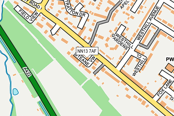 NN13 7AF map - OS OpenMap – Local (Ordnance Survey)