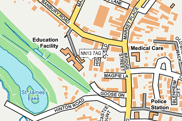 NN13 7AG map - OS OpenMap – Local (Ordnance Survey)