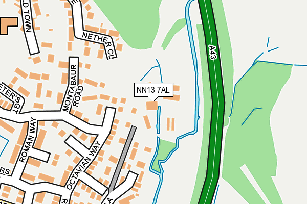 NN13 7AL map - OS OpenMap – Local (Ordnance Survey)