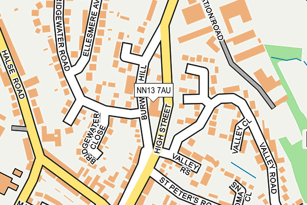 NN13 7AU map - OS OpenMap – Local (Ordnance Survey)
