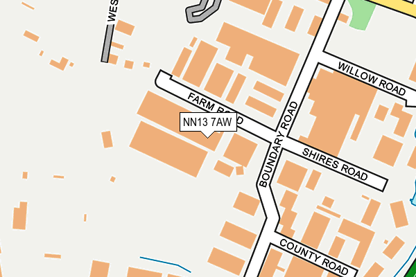 NN13 7AW map - OS OpenMap – Local (Ordnance Survey)