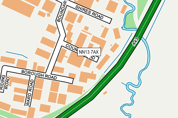 NN13 7AX map - OS OpenMap – Local (Ordnance Survey)