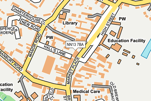 NN13 7BA map - OS OpenMap – Local (Ordnance Survey)