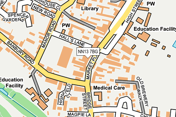 NN13 7BG map - OS OpenMap – Local (Ordnance Survey)