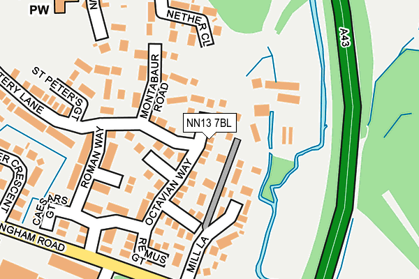 NN13 7BL map - OS OpenMap – Local (Ordnance Survey)