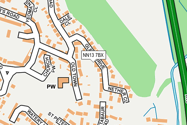 NN13 7BX map - OS OpenMap – Local (Ordnance Survey)