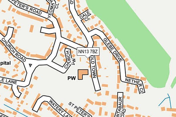 NN13 7BZ map - OS OpenMap – Local (Ordnance Survey)