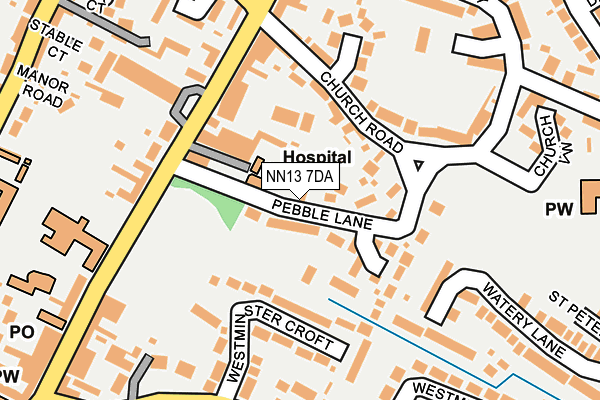 NN13 7DA map - OS OpenMap – Local (Ordnance Survey)