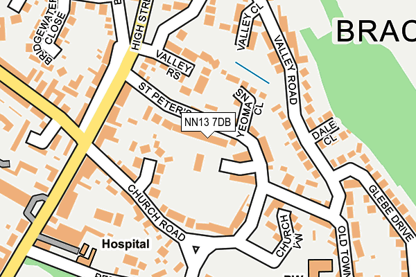 NN13 7DB map - OS OpenMap – Local (Ordnance Survey)