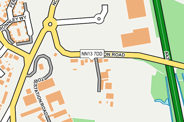 NN13 7DD map - OS OpenMap – Local (Ordnance Survey)