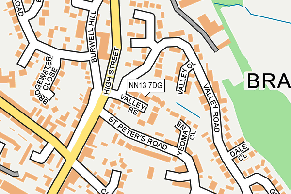 NN13 7DG map - OS OpenMap – Local (Ordnance Survey)