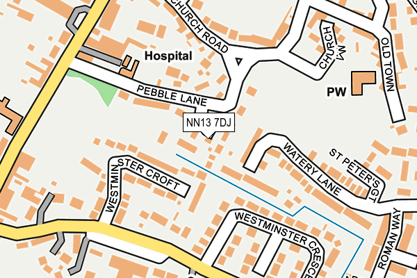 NN13 7DJ map - OS OpenMap – Local (Ordnance Survey)