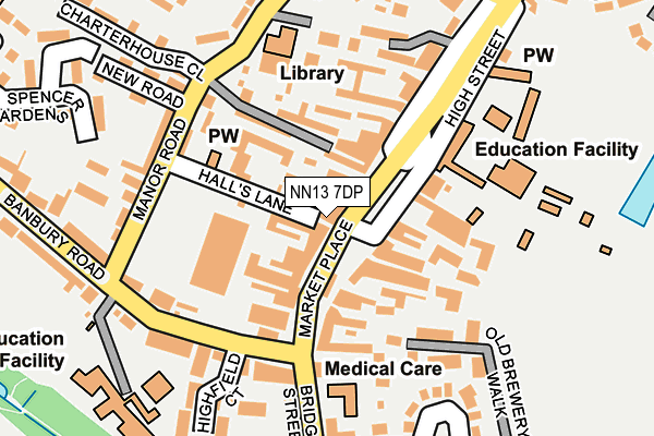 NN13 7DP map - OS OpenMap – Local (Ordnance Survey)