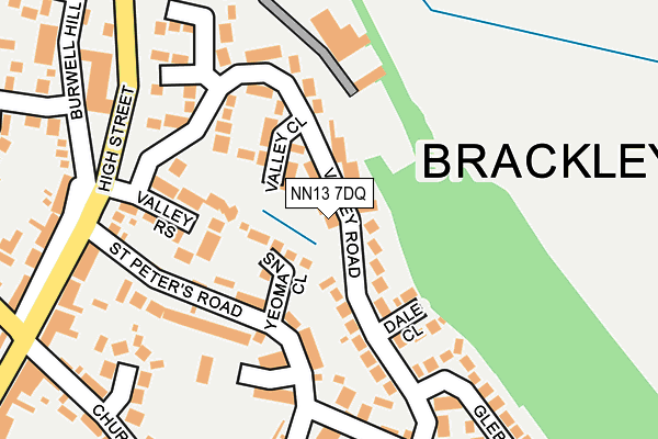 Map of BRACKLEY GLASS & WINDOWS LIMITED at local scale