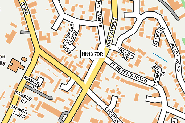 Map of 90 HIGH STREET BRACKLEY LIMITED at local scale