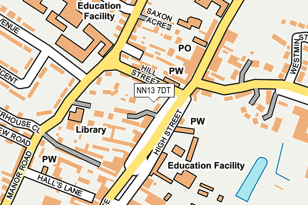 NN13 7DT map - OS OpenMap – Local (Ordnance Survey)