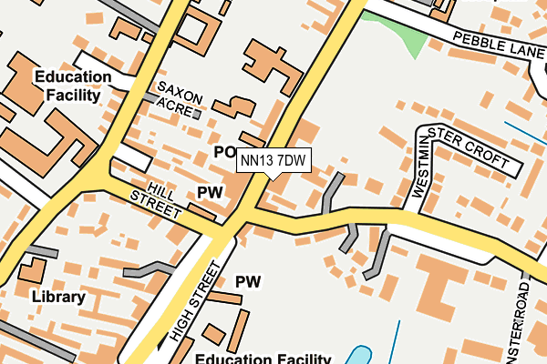 NN13 7DW map - OS OpenMap – Local (Ordnance Survey)