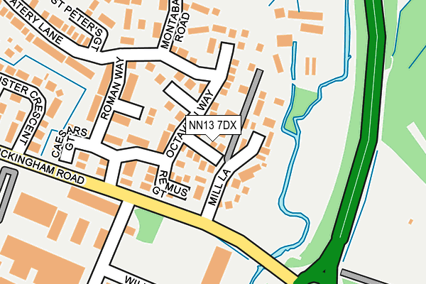 NN13 7DX map - OS OpenMap – Local (Ordnance Survey)