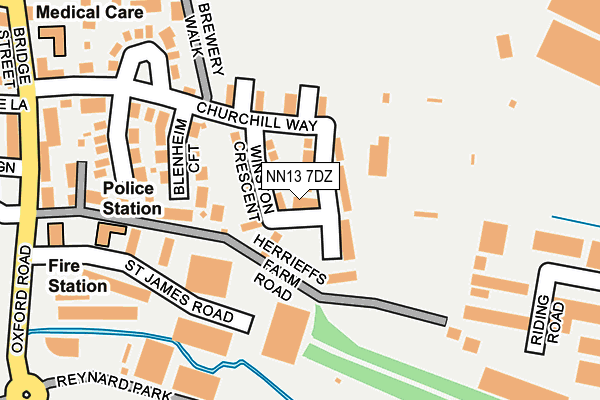 NN13 7DZ map - OS OpenMap – Local (Ordnance Survey)