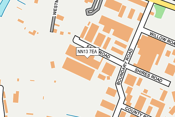 NN13 7EA map - OS OpenMap – Local (Ordnance Survey)