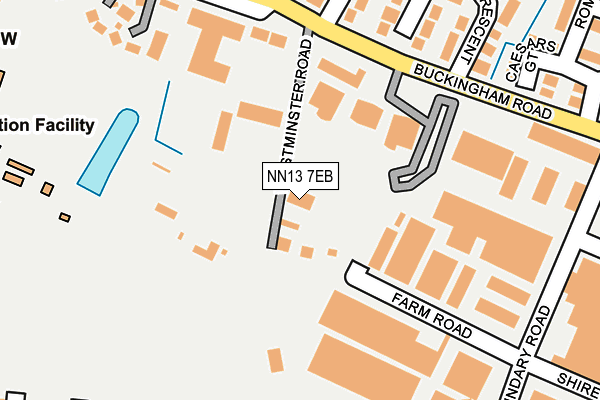 NN13 7EB map - OS OpenMap – Local (Ordnance Survey)