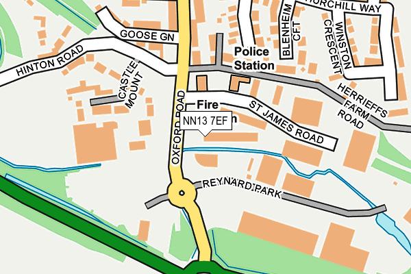 NN13 7EF map - OS OpenMap – Local (Ordnance Survey)