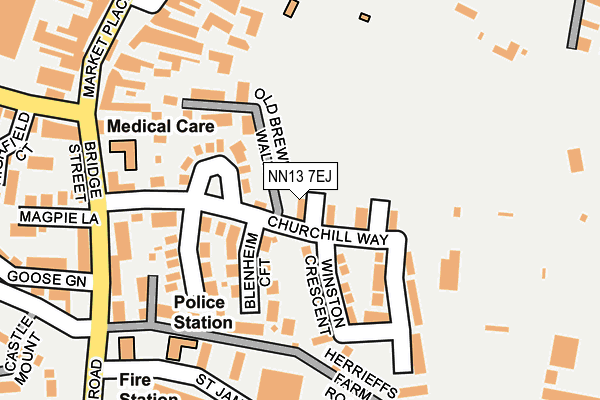 NN13 7EJ map - OS OpenMap – Local (Ordnance Survey)