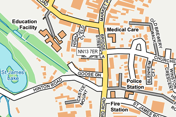NN13 7ER map - OS OpenMap – Local (Ordnance Survey)