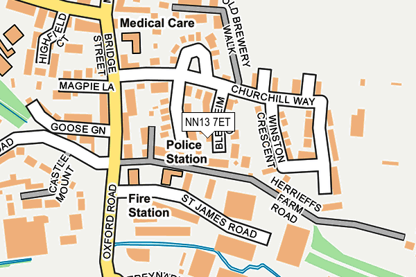 NN13 7ET map - OS OpenMap – Local (Ordnance Survey)