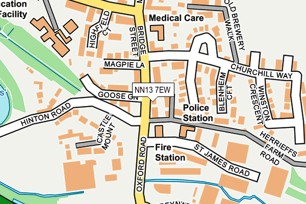 NN13 7EW map - OS OpenMap – Local (Ordnance Survey)