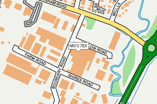 NN13 7EX map - OS OpenMap – Local (Ordnance Survey)