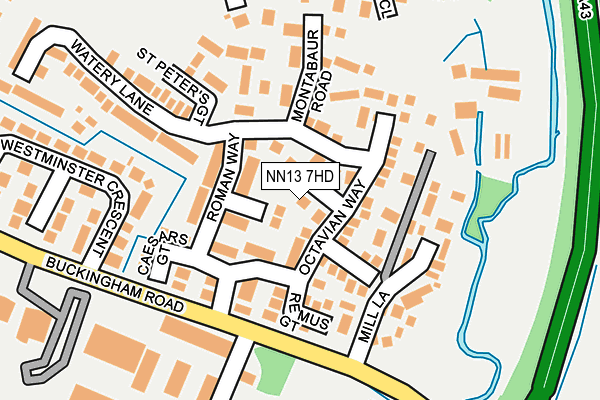 NN13 7HD map - OS OpenMap – Local (Ordnance Survey)