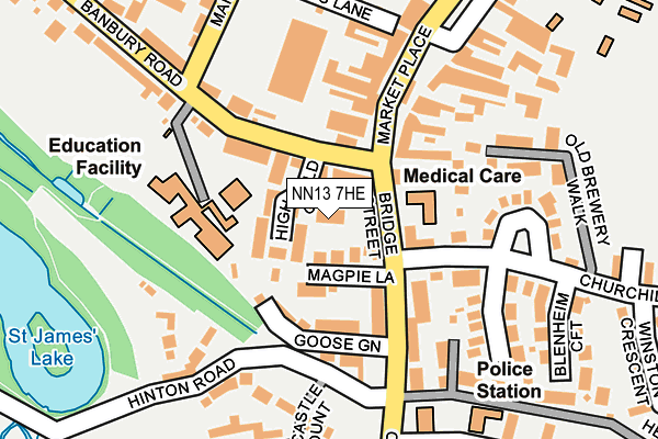 NN13 7HE map - OS OpenMap – Local (Ordnance Survey)