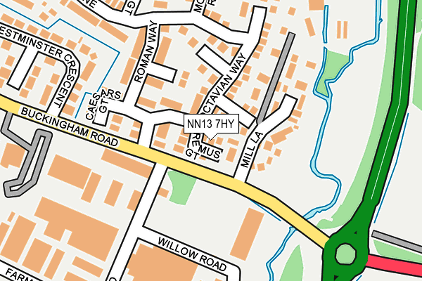 NN13 7HY map - OS OpenMap – Local (Ordnance Survey)