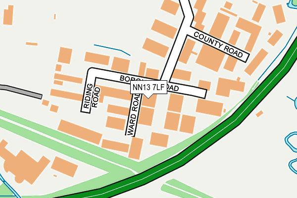 NN13 7LF map - OS OpenMap – Local (Ordnance Survey)