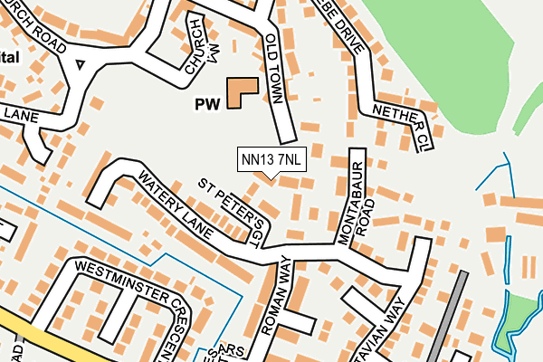 NN13 7NL map - OS OpenMap – Local (Ordnance Survey)