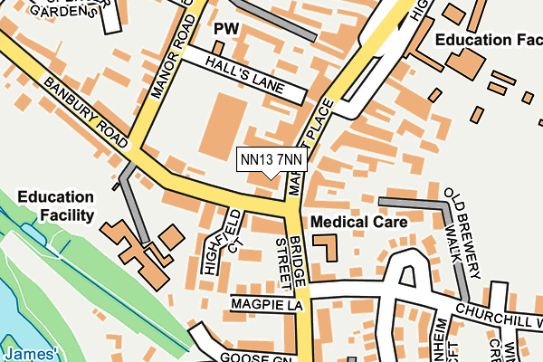 NN13 7NN map - OS OpenMap – Local (Ordnance Survey)