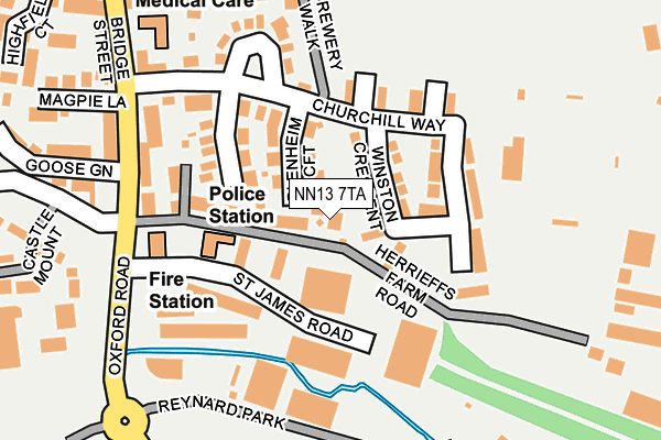 NN13 7TA map - OS OpenMap – Local (Ordnance Survey)