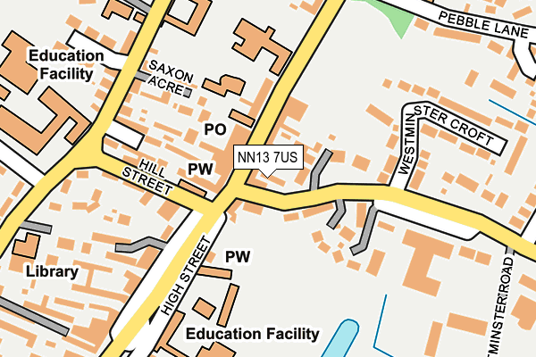 NN13 7US map - OS OpenMap – Local (Ordnance Survey)