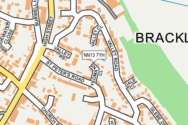 NN13 7YH map - OS OpenMap – Local (Ordnance Survey)