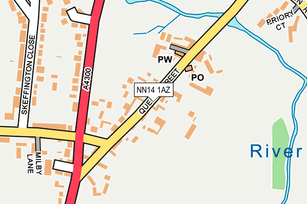 NN14 1AZ map - OS OpenMap – Local (Ordnance Survey)