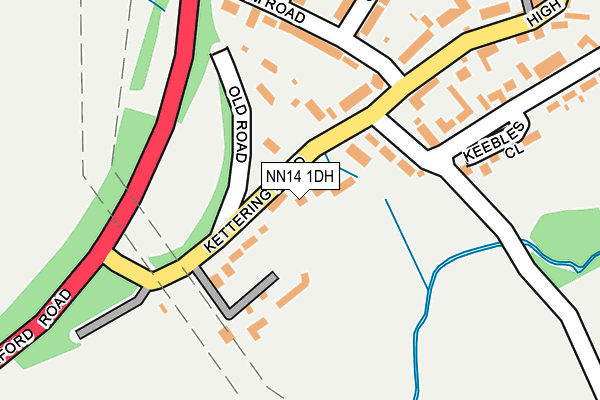 NN14 1DH map - OS OpenMap – Local (Ordnance Survey)